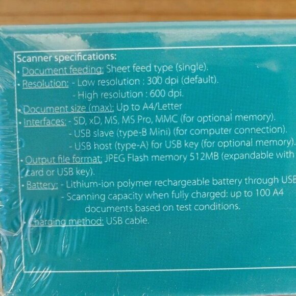 🆕 IRIScan Anywhere 3- 457485 Scanner New in Factory Sealed Box - Picture 5 of 7